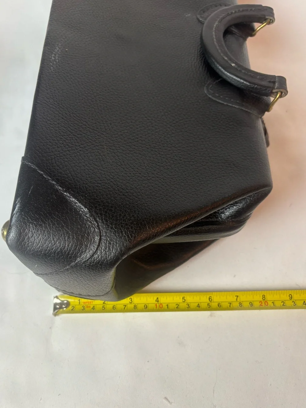 Vintage PCI Professional Case Inc. No. 25216 Black Pebbled Leather Doctor Bag
